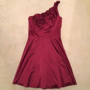 NWT The Limited One Shoulder Pleated Flowers Dress